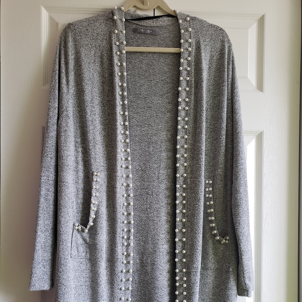 Heather Grey Long Cardigan